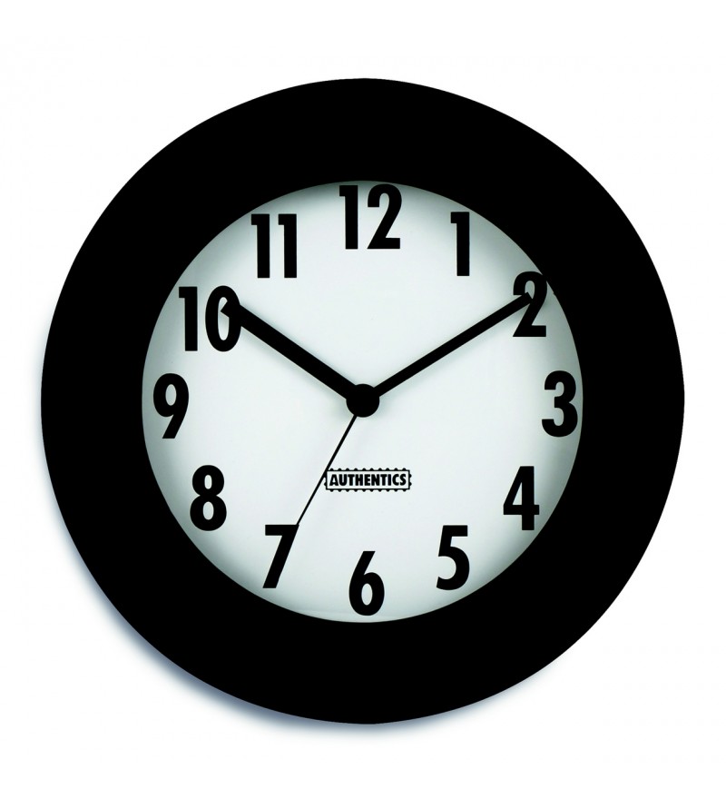 Zegar ścienny Time Authentics - czarno-biały