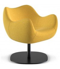 Fotel tapicerowany RM58 Soft R VZÓR - tkanina MEDLEY, podstawa talerzowa