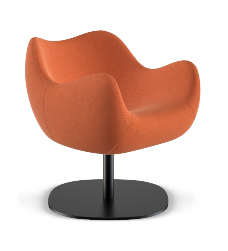 Fotel tapicerowany RM58 Soft R VZÓR - tkanina ULTIMA, podstawa talerzowa