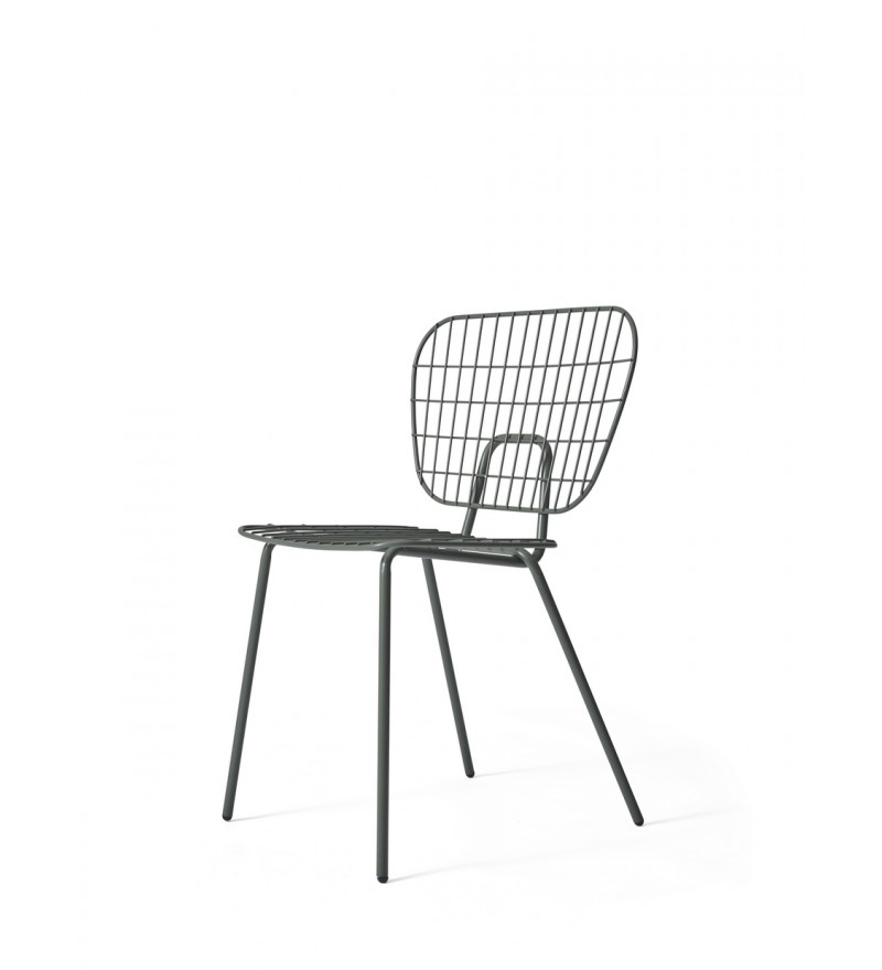 Krzesło WM String Dining Chair Audo Copenhagen (dawniej Menu) - ciemnozielone