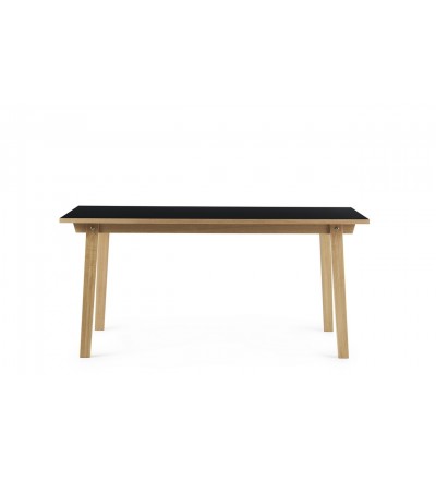 Stół SLICE TABLE LINOLEUM 84 x 160 cm Normann Copenhagen - dąb, czarny blat