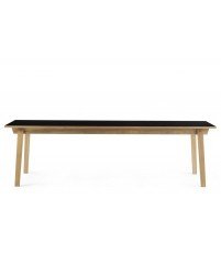Stół SLICE TABLE LINOLEUM 90 x 250 cm Normann Copenhagen - dąb, czarny blat
