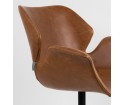 Fotel tapicerowany NIKKI ZUIVER - brązowy