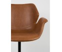 Fotel tapicerowany NIKKI ZUIVER - brązowy