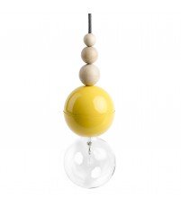 Lampa Loft Bala żółta z kablem w oplocie - różne kolory