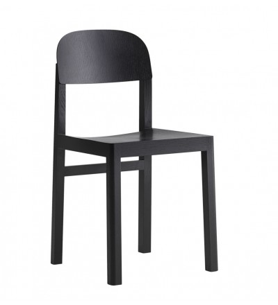 Krzesło drewniane WORKSHOP Muuto - czarne