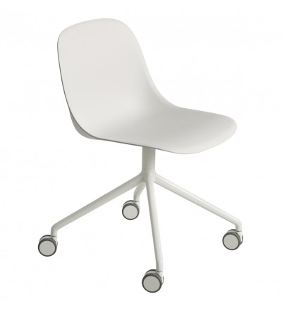 Krzesło obrotowe na kółkach Fiber Side Chair Swivel Base w. castors Muuto - różne kolory