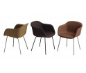 Krzesło tapicerowane Fiber Armchair Tube Base Muuto - różne kolory