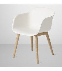 Fotel na drewnianej podstawie Fiber Armchair Wood Base Muuto - różne kolory