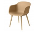 Krzesło na drewnianej podstawie Fiber Armchair Wood Base Muuto - różne kolory
