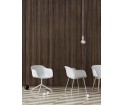 Krzesło tapicerowane na drewnianej podstawie Fiber Armchair Wood Base Muuto - różne kolory