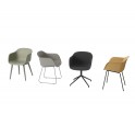 Krzesło tapicerowane Fiber Armchair Swivel Base Muuto - różne kolory