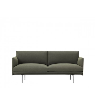 Sofa 2-osobowa OUTLINE MUUTO - czarna podstawa, różne kolory