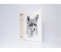 Obraz FOX ONWALL - czarno-biały, 70x100cm