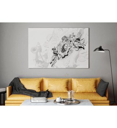 Obraz BRAMA PORTOWA ONWALL - czarno-biały, 75x100cm