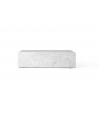 Stolik Plinth niski Menu - biały marmur
