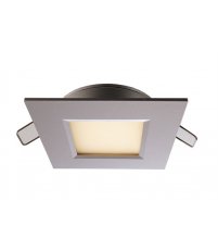 Lampa sufitowa łazienkowa LED Deko-Light - srebrna, kwadratowa, 3W, IP44