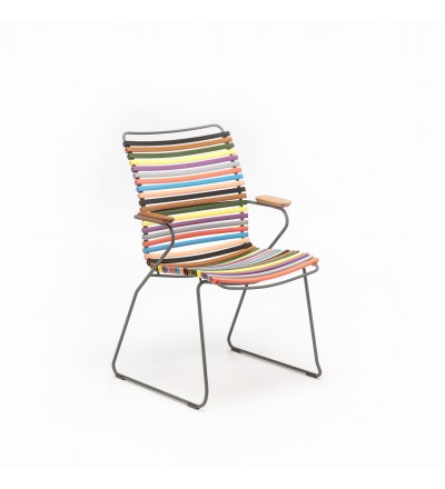 Krzesło ogrodowe CLICK Dining Chair z wysokim oparciem HOUE - różne kolory, na zewnątrz
