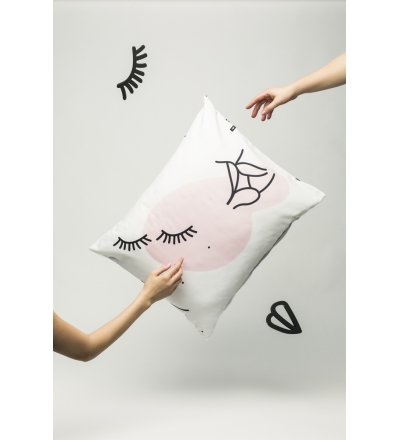 Poszewka na poduszkę FREE LOVE HOP DESIGN z czystej bawełny – satyna (graphic collection)