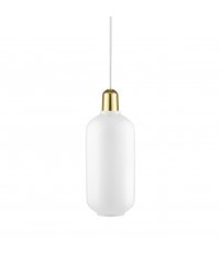 Lampa AMP Normann Copenhagen - biel i mosiądz, wysokość 26 cm