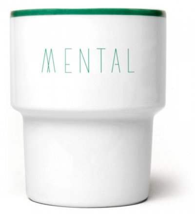 Kubek porcelanowy 'Mental' Mamsam - zielony, edycja limitowana