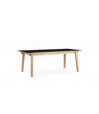 Stół SLICE TABLE LINOLEUM 90 x 200 cm Normann Copenhagen - dąb, czarny blat