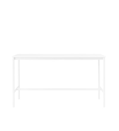 Stół BASE HIGH TABLE 190 x 85 cm MUUTO - wysokość 105 cm, biały laminat/ABS/2 kolory podstawy