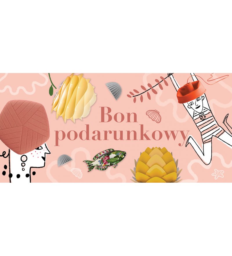Bon podarunkowy 100 zł Pufa Design - wersja różowa