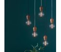 Lampa Bright Sprout Nordic Tales - dąb zabezpieczany mydłem + czarny przewód