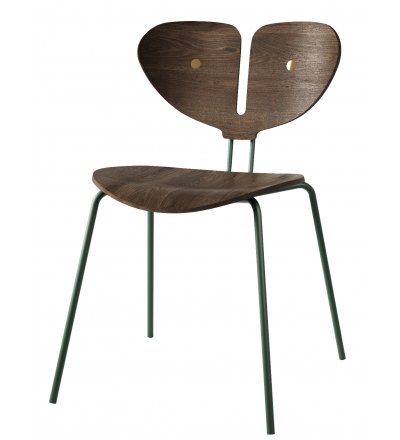 Krzesło Moth Nordic Tales - przydymiony dąb + zielone nogi