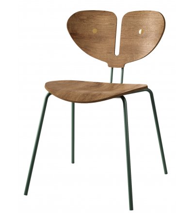 Krzesło Moth Nordic Tales - olejowany dąb + zielone nogi