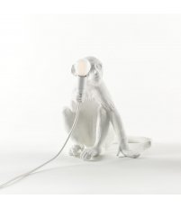 Lampa Monkey Seletti - biała, wersja siedząca, do wnętrza