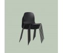 Krzesło VISU TUBE BASE CHAIR Muuto - dębowe ze stalowymi nogami