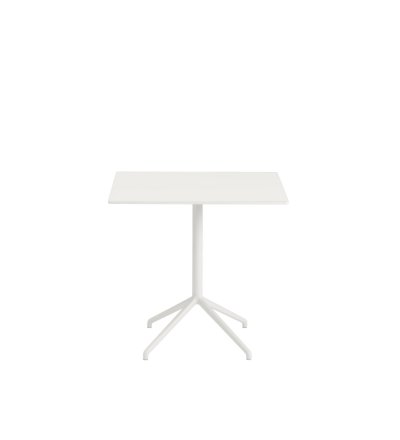 Stolik kawowy Still Muuto - 75 cm x 65 cm, wysokość 73 cm, biały blat/biała podstawa