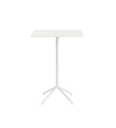 Stolik kawowy Still Muuto - 75 cm x 65 cm, wysokość 105 cm, biały blat/biała podstawa