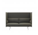 Sofa 2-osobowa OUTLINE HIGHBACK MUUTO - aluminiowa podstawa, różne kolory