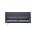 Sofa 3-osobowa OUTLINE HIGHBACK MUUTO - aluminiowa podstawa, tkanina Remix