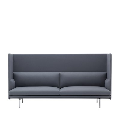 Sofa 3-osobowa OUTLINE HIGHBACK MUUTO - aluminiowa podstawa, różne kolory
