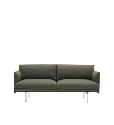Sofa 2-osobowa OUTLINE MUUTO - aluminiowa podstawa, różne kolory