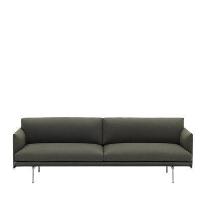 Sofa 3-osobowa OUTLINE MUUTO - aluminiowa podstawa, różne kolory