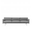 Sofa 3,5-osobowa OUTLINE MUUTO - aluminiowa podstawa, różne kolory