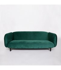 Sofa 3-osobowa Moïra ENOstudio - turkusowo-zielona - aksamit