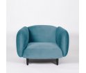Fotel Moïra ENOstudio - błękitny - aksamit