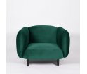 Fotel Moïra ENOstudio - turkusowo-zielony - aksamit