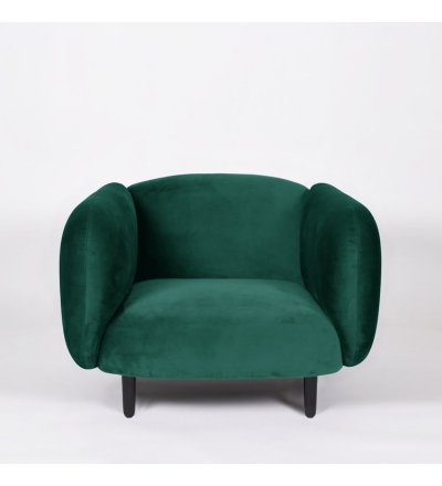 Fotel Moïra ENOstudio - turkusowo-zielony / aksamit