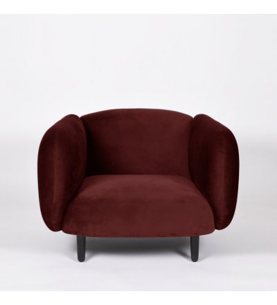 Fotel Moïra ENOstudio - burgundowy / aksamit