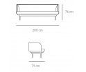 Sofa 3-osobowa Cornice ENOstudio - beżowa, tkanina Ontario 22