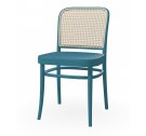Krzesło gładkie z oparciem rattanowym 811 TON - buk, kolory pigmentowe
