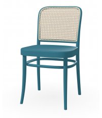 Krzesło gładkie z oparciem rattanowym 811 TON - buk, kolory pigmentowe
