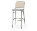 Krzesło barowe gładkie z oparciem rattanowym 811 TON - buk, kolory pigmentowe